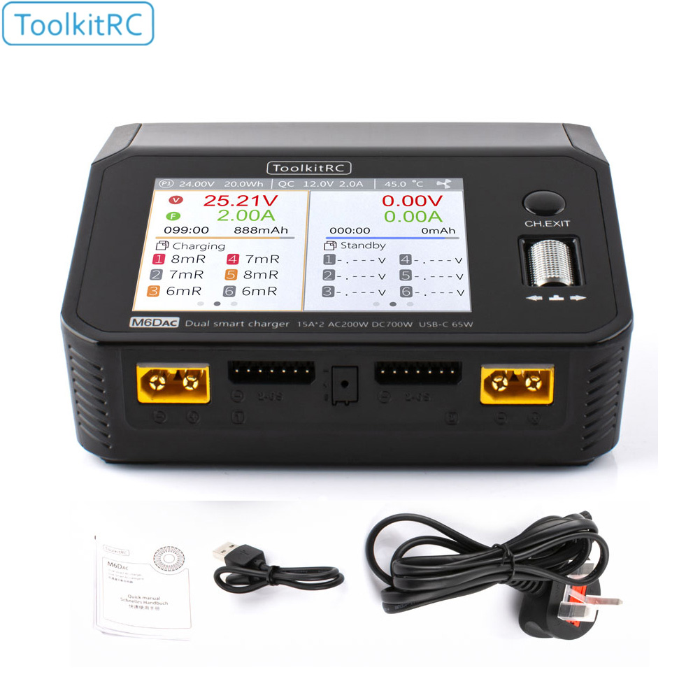 Toolkitrc M6Dac Smart Charger - ToolkitRC M6DAC 듀얼 채널 스마트 Lipo